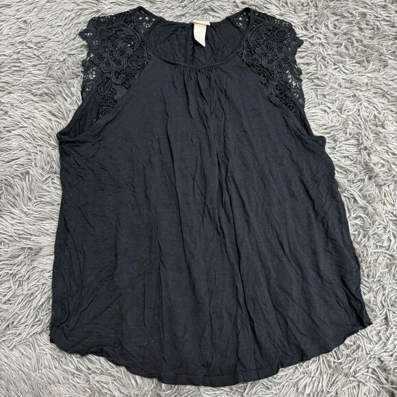 H&M Navy Blue Sleeveless Shirt Size Large - Picture 1 of 8